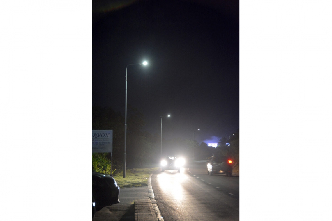 Shipment of streetlights  en route to St. Maarten   