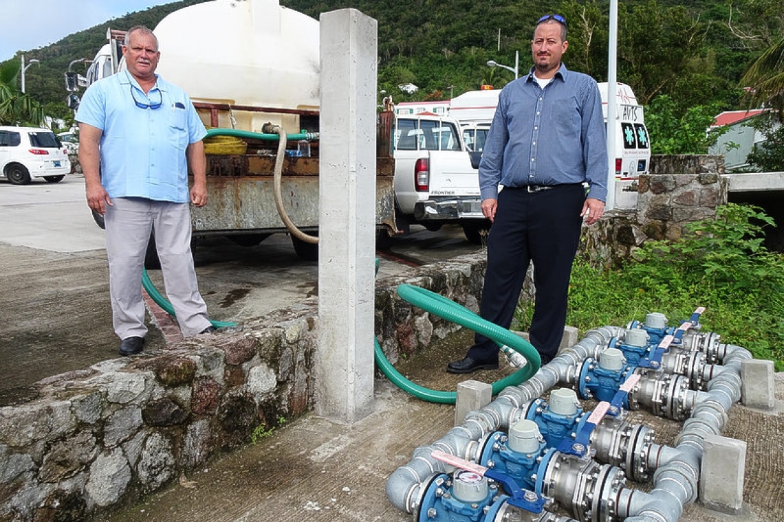 Water filling station in  Windwardside opens