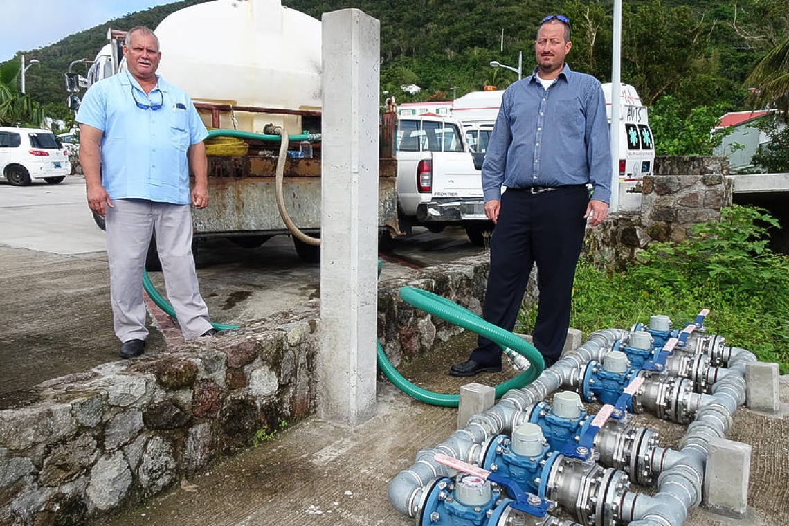 Water filling station in  Windwardside opens