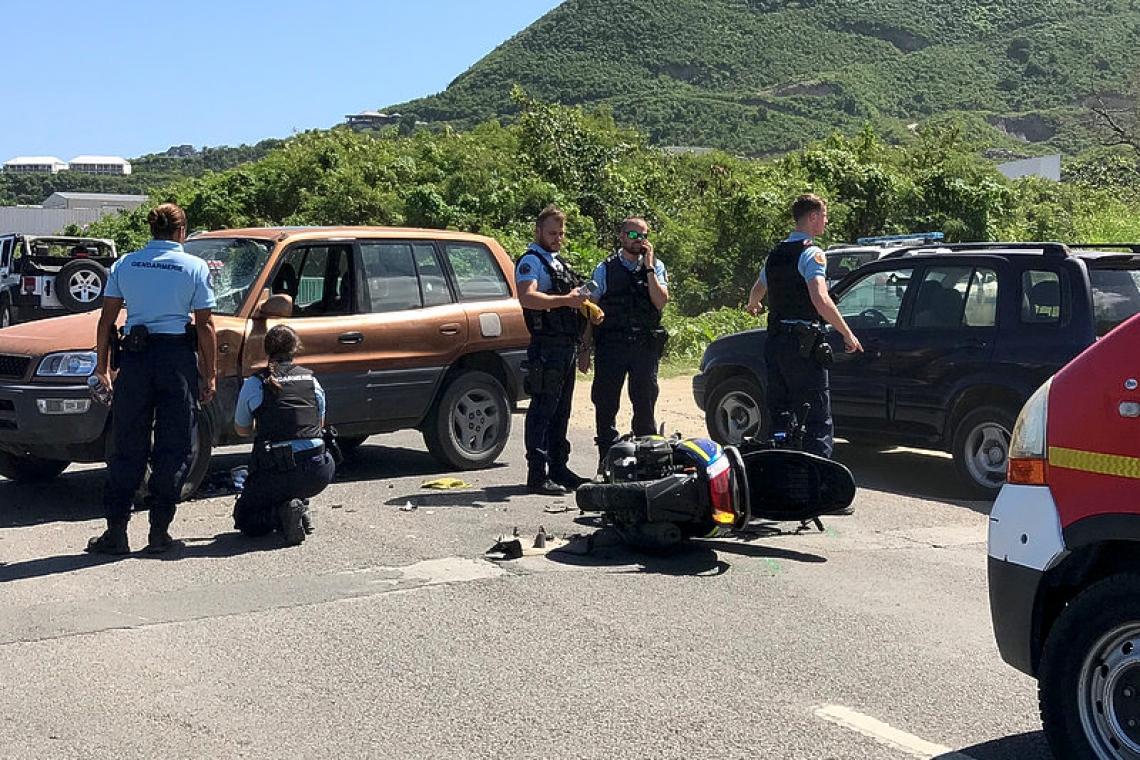 Scooter rider injured  in Grand Case accident