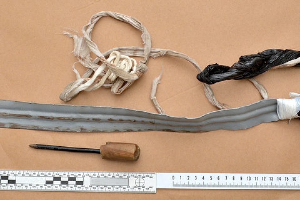       Two makeshift weapons confiscated  at the prison following inmate attack   