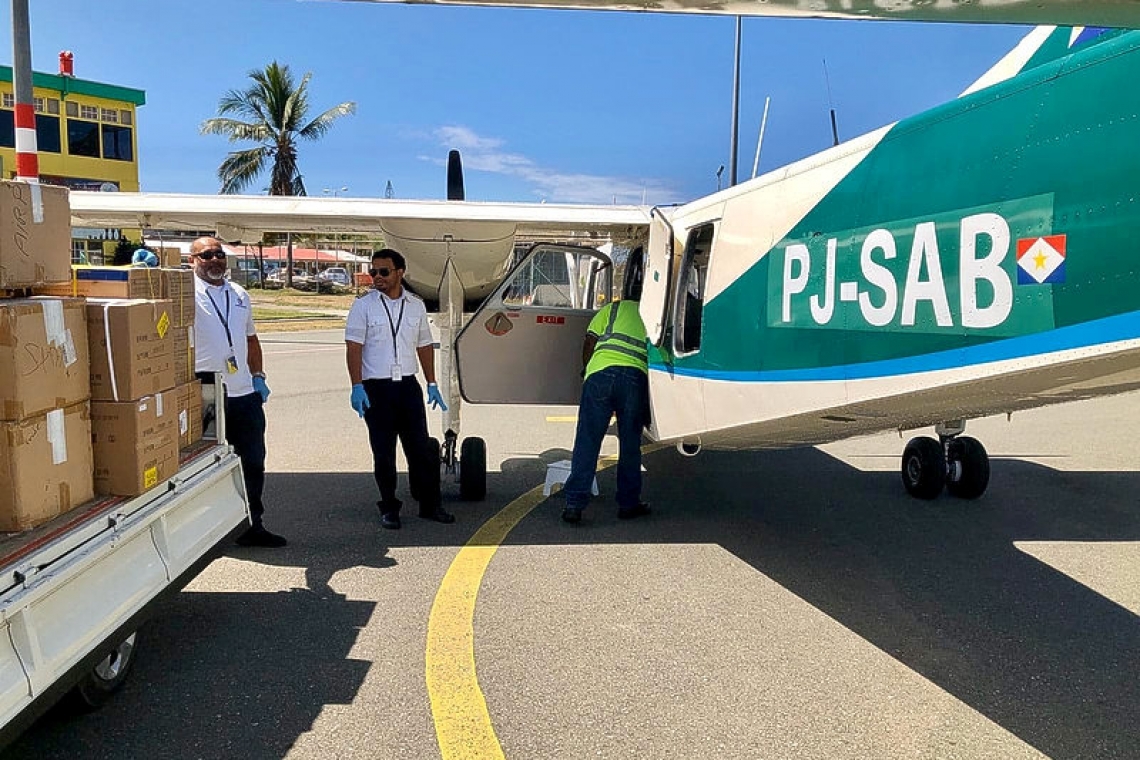       Protective equipment  flown to St. Maarten