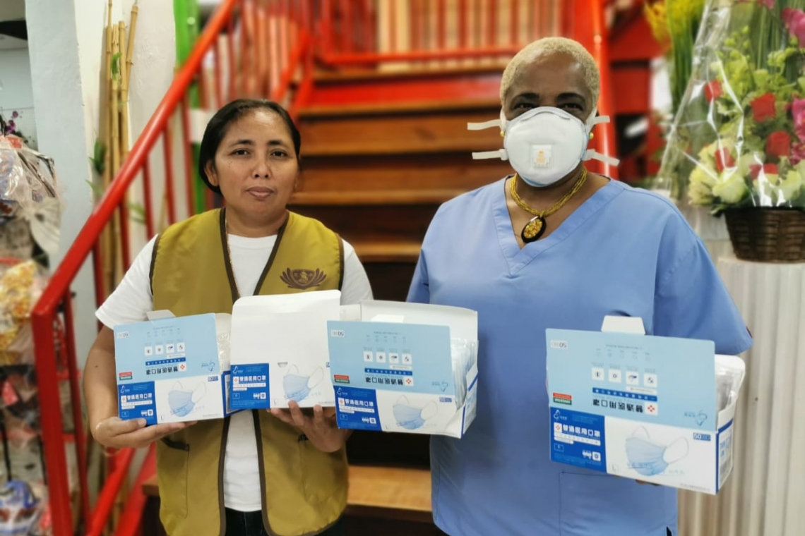 Tzu Chi donates masks  to critical organizations   