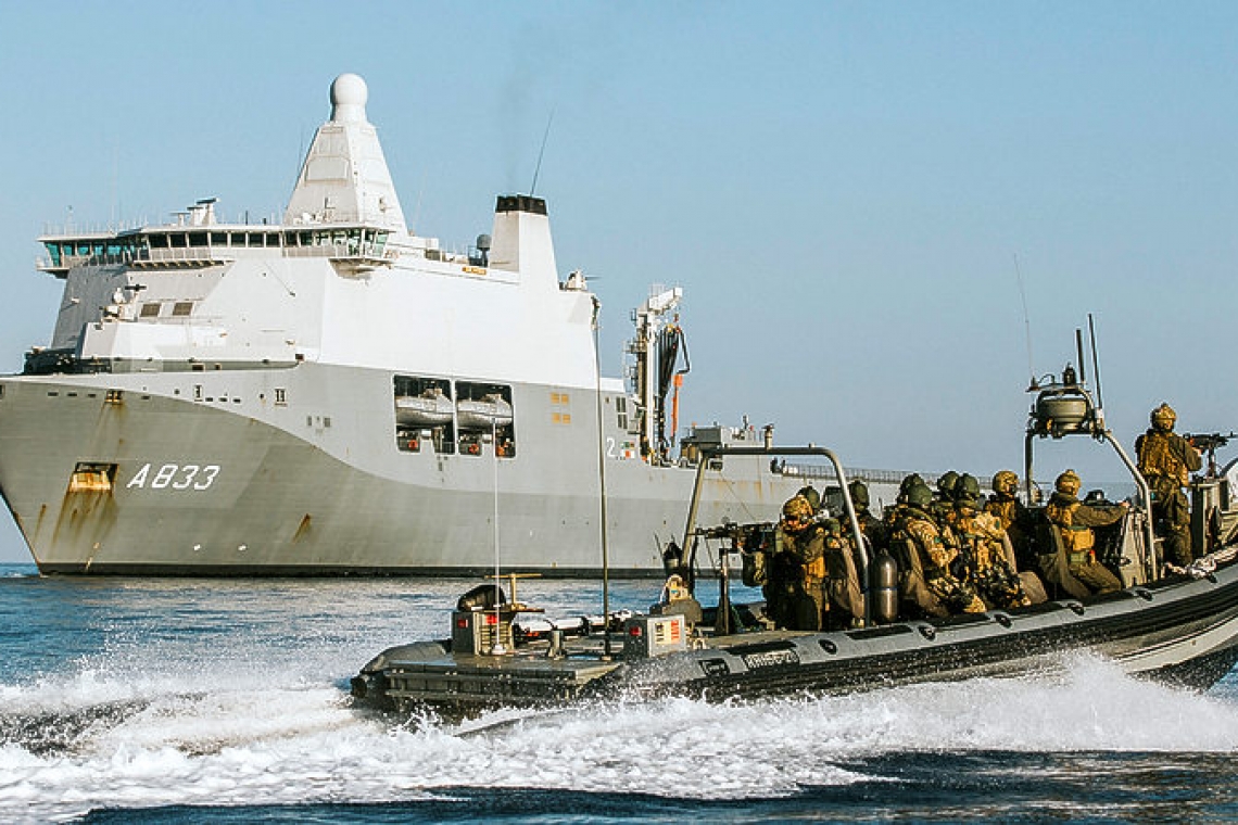 Dutch Navy ship sent to  assist in the Caribbean  