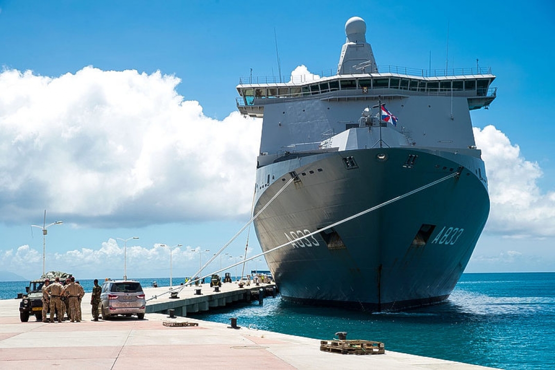    Navy ship has left  for the Caribbean   