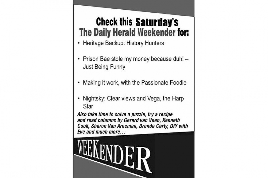 Check out tomorrow's WEEKender!