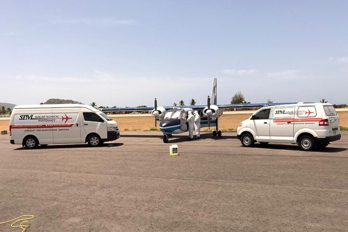 SXM Airways aircraft undergo decontamination and sanitising