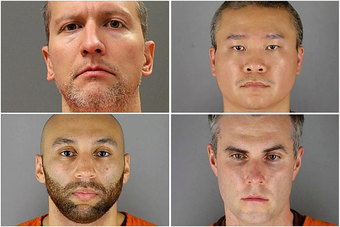 All four Minneapolis police officers charged in George Floyd death