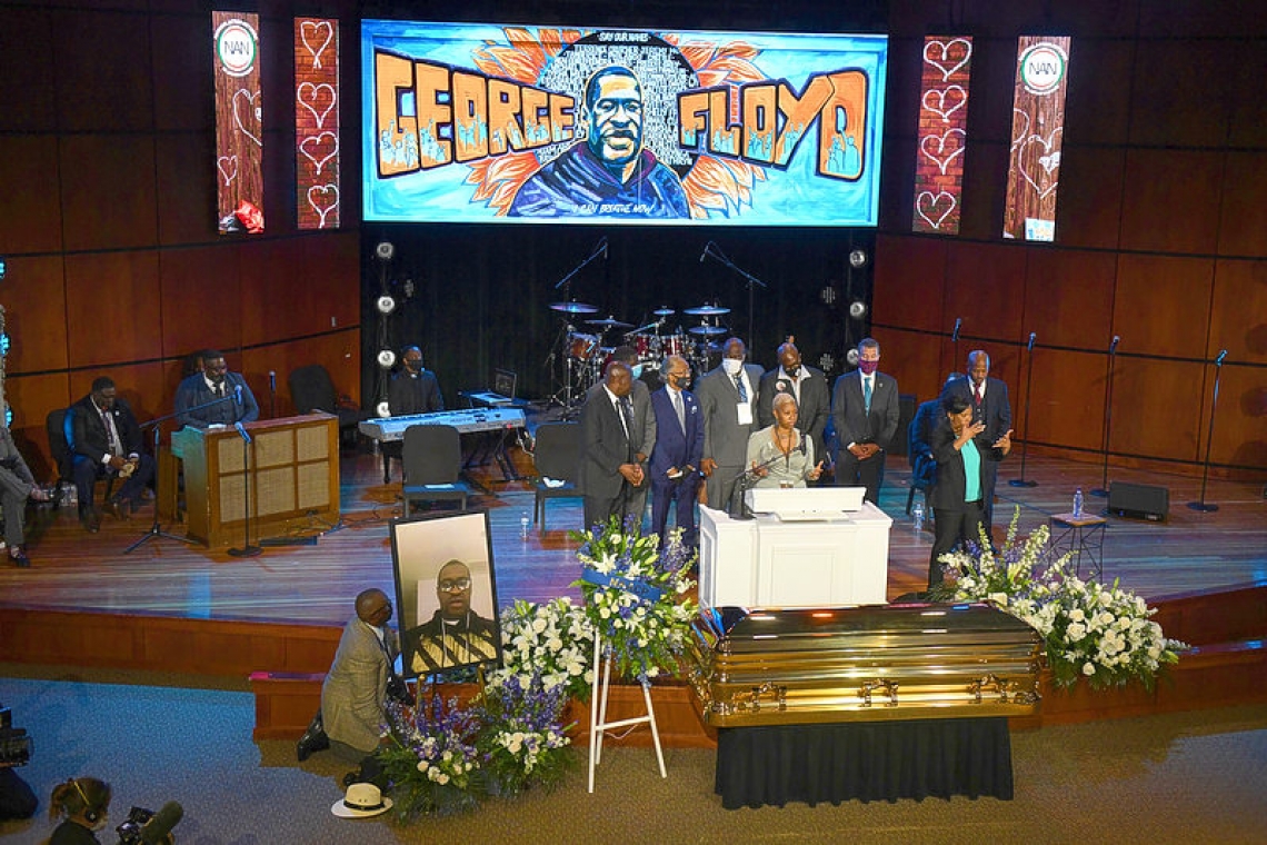  'Get your knee off our necks,' activist Sharpton tells George Floyd memorial