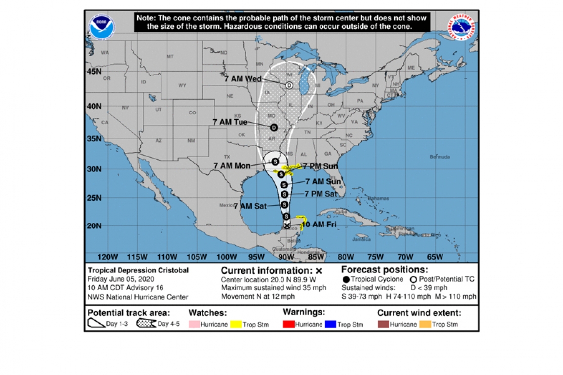 Tropical Depression Cristobal Advisory Number 16