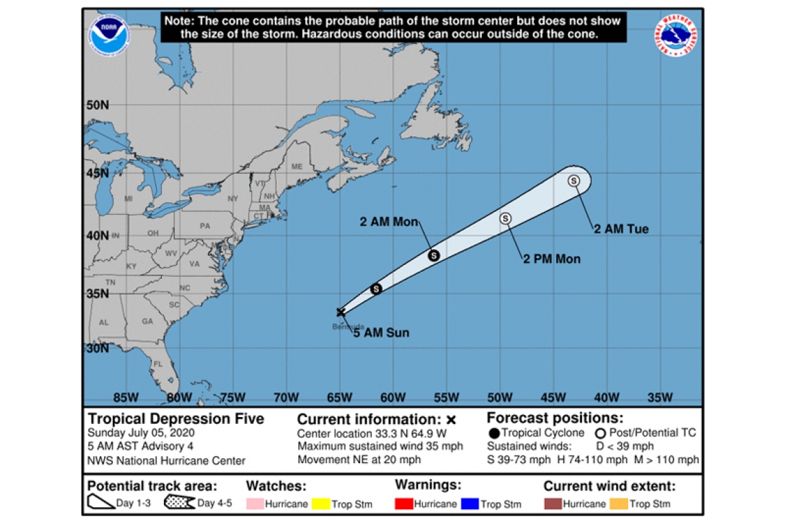 Tropical Depression Five Advisory Number   4