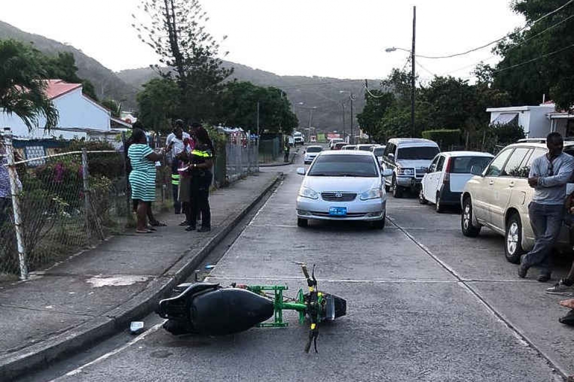 Road accident in Statia lands scooter rider in intensive care