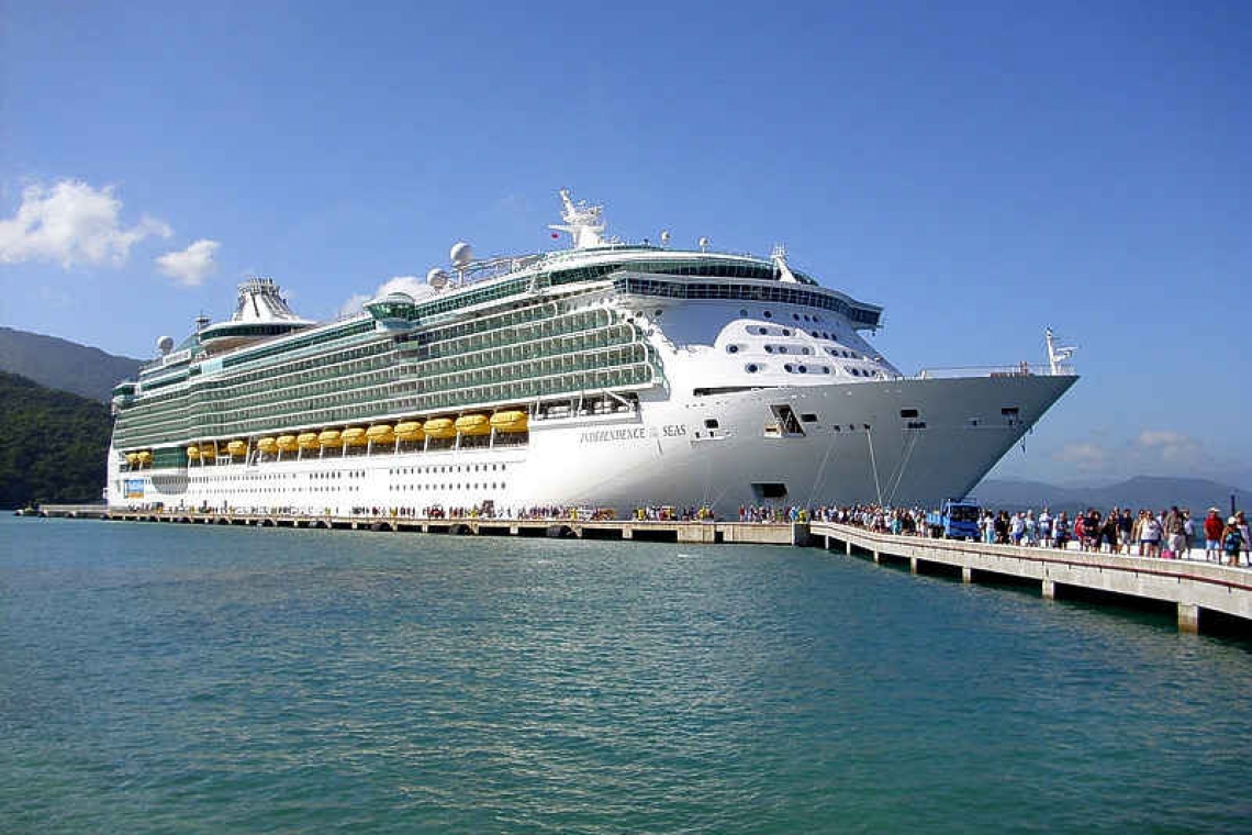       Cruise ship in port  to repatriate crew