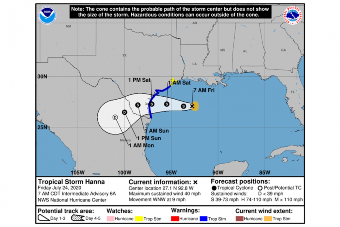Tropical Storm Hanna Intermediate Advisory Number 6A
