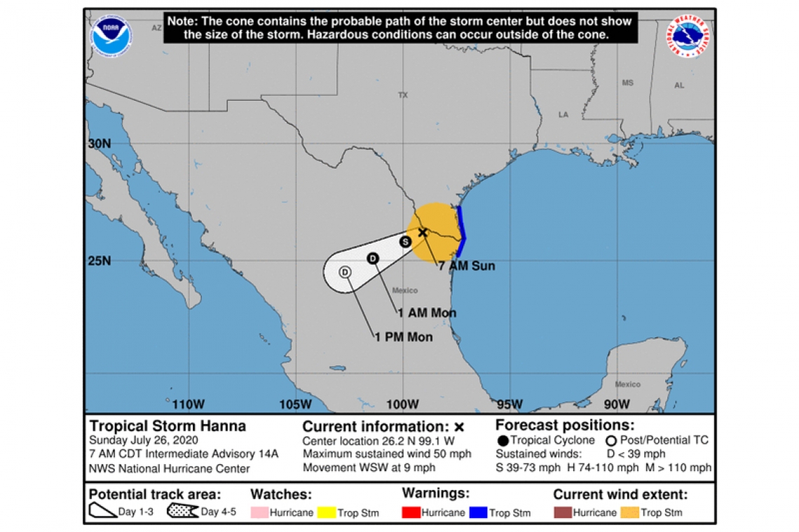 ...HANNA PRODUCING HEAVY RAIN AND DANGEROUS FLASH FLOODING OVER FAR SOUTHEAST TEXAS AND NORTHEAST MEXICO...   