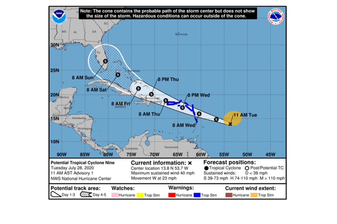   ...DISTURBANCE FORECAST TO BECOME A TROPICAL STORM BEFORE REACHING THE LEEWARD ISLANDS...