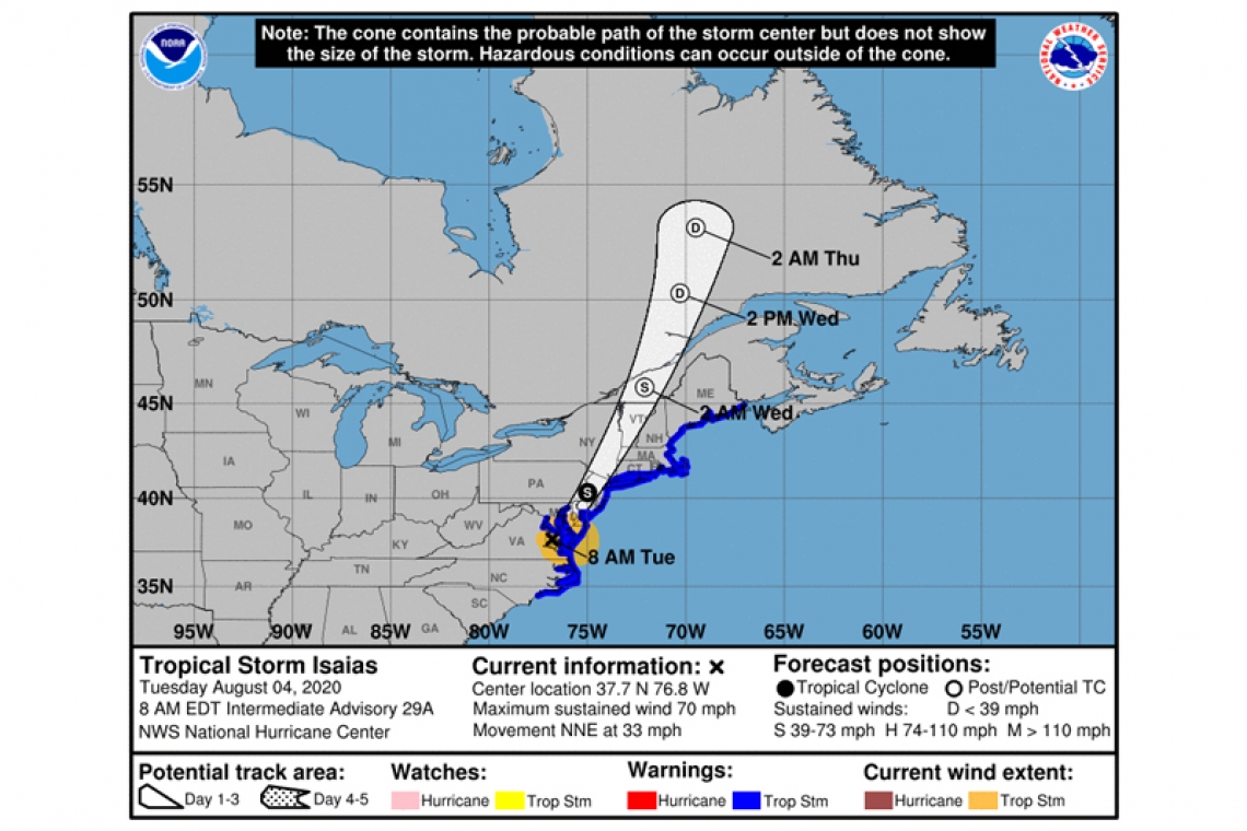 ...CENTER OF ISAIAS MOVING ACROSS SOUTHEASTERN VIRGINIA...