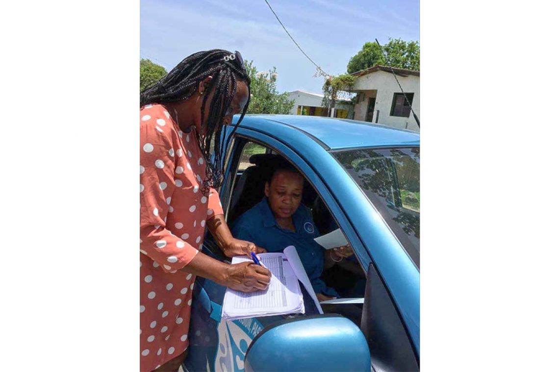 One-time food vouchers being delivered in Statia