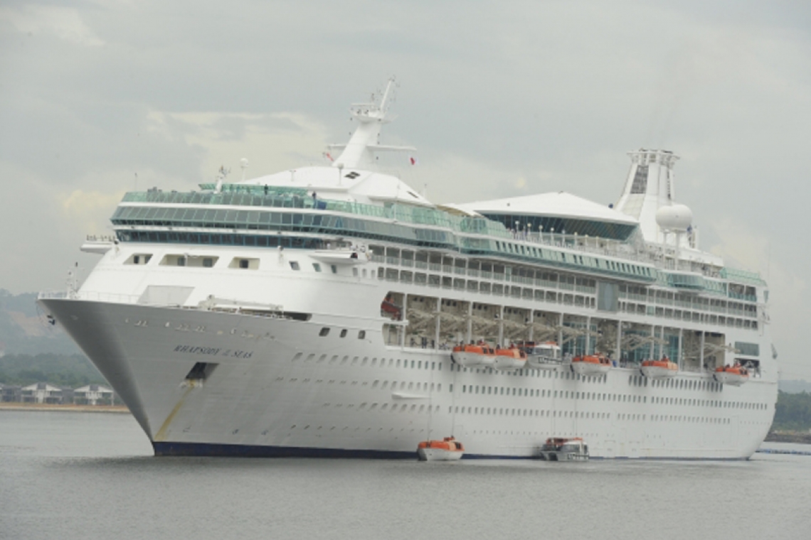 Cruise ship in port today for  repatriation and provisioning