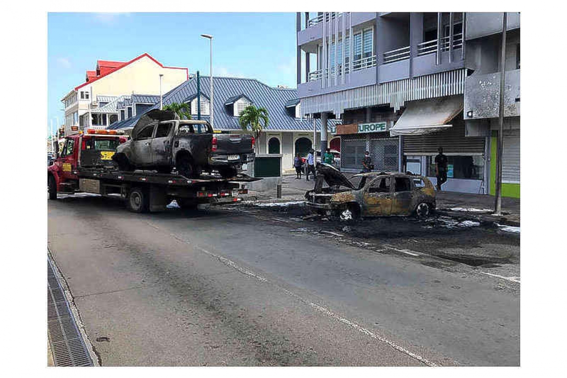 Three Gendarmerie vehicles   destroyed in morning fire