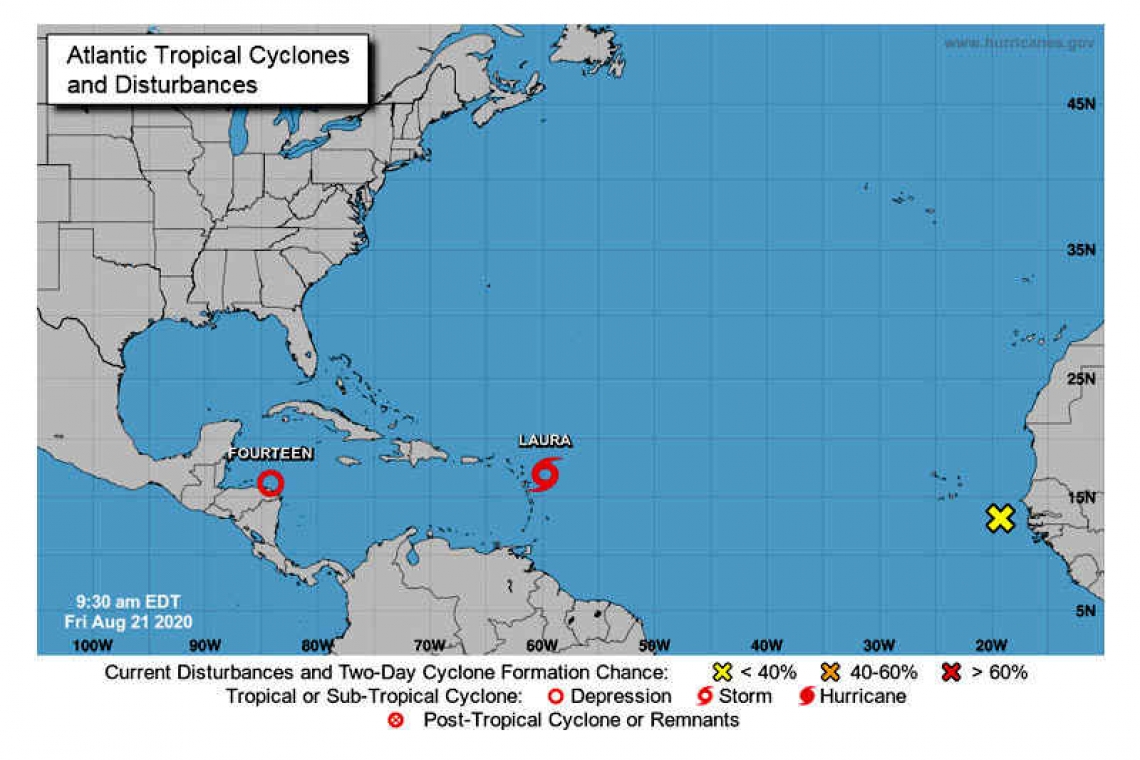 ...NOAA HURRICANE HUNTER AIRCRAFT FINDS THAT THE DEPRESSION HAS STRENGTHENED TO TROPICAL STORM LAURA...