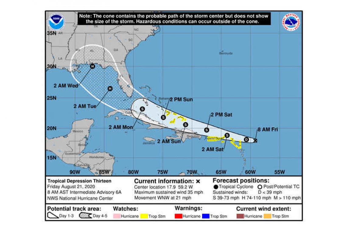 ...DEPRESSION NEARING THE NORTHERN LEEWARD ISLANDS...