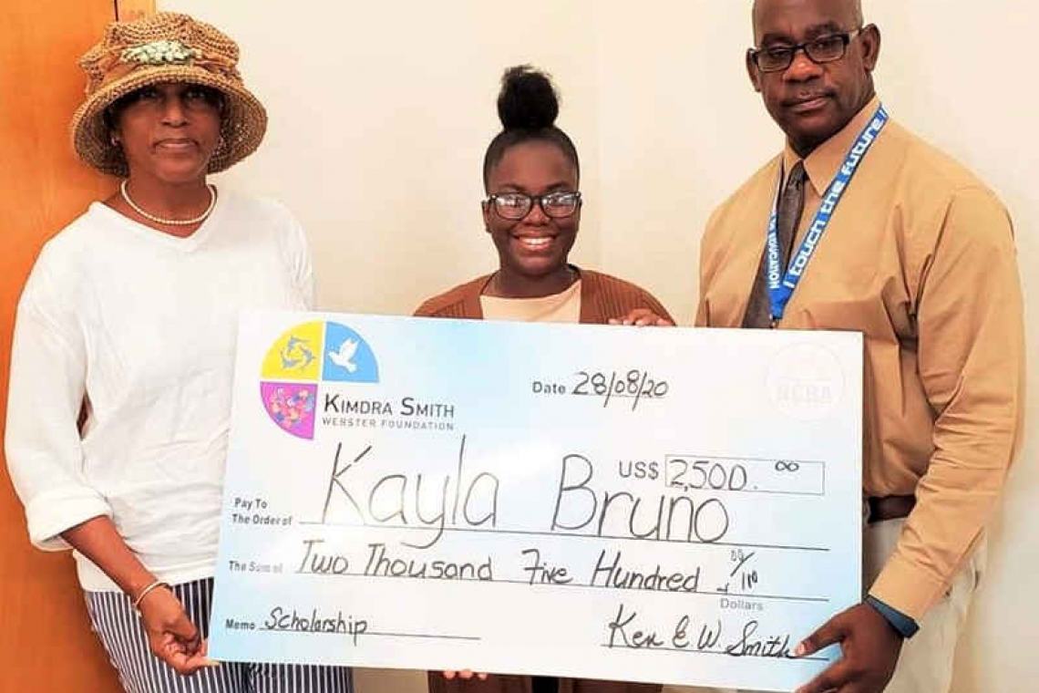     Anguillian student receives Kimdra  Smith-Webster scholarship award