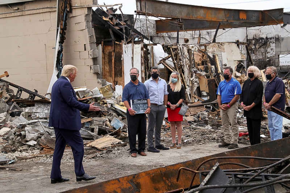 Trump visits Kenosha, not to urge racial healing but to back police