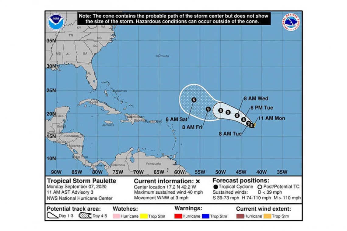 ...DEPRESSION BECOMES TROPICAL STORM PAULETTE OVER THE CENTRAL TROPICAL ATLANTIC...