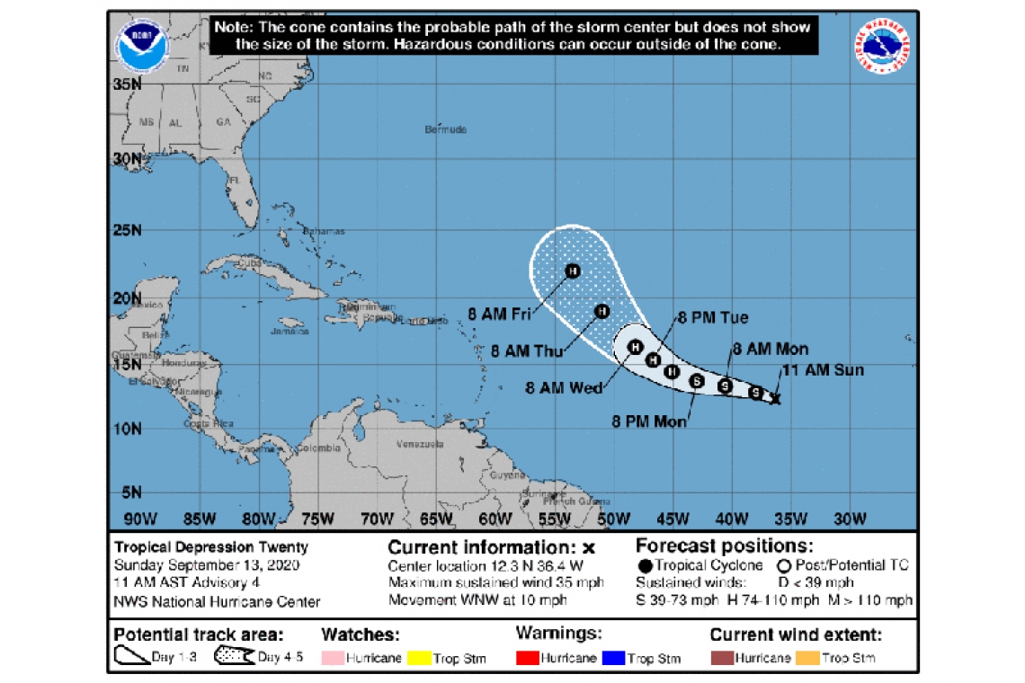    ...TROPICAL DEPRESSION FORECAST TO BECOME A TROPICAL STORM TONIGHT...