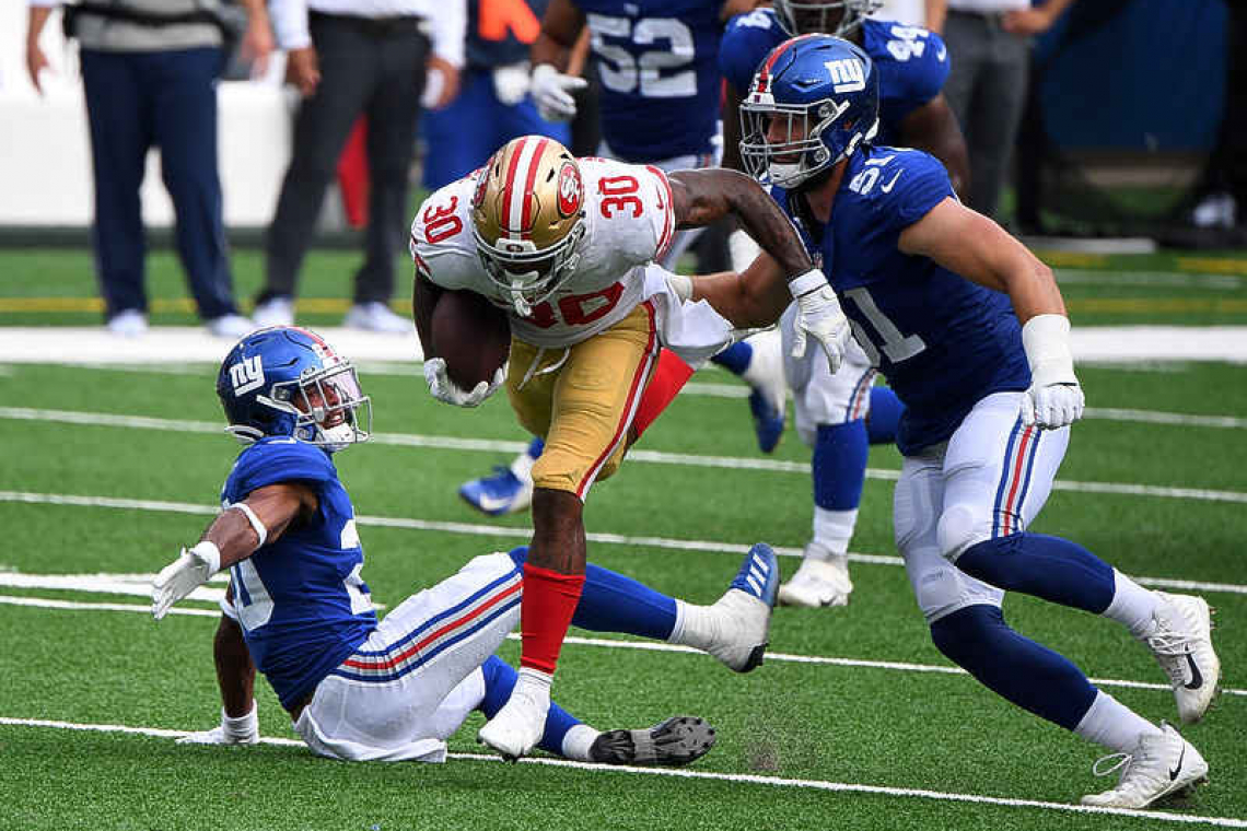  49ers rout Giants, cap  New York road sweep