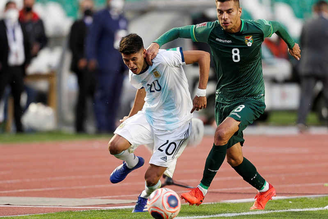 Late goal gives Argentina  2-1 victory over Bolivia