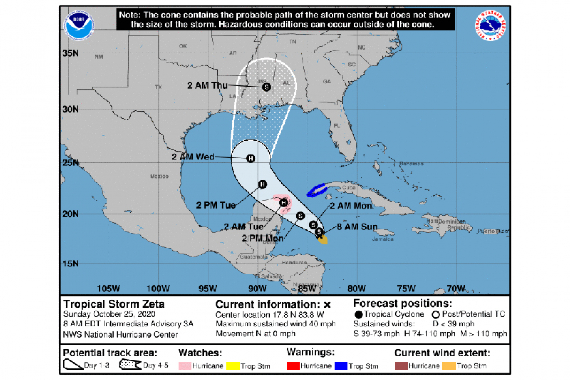 ...HURRICANE WATCH ISSUED FOR PORTIONS OF THE YUCATAN PENINSULA...