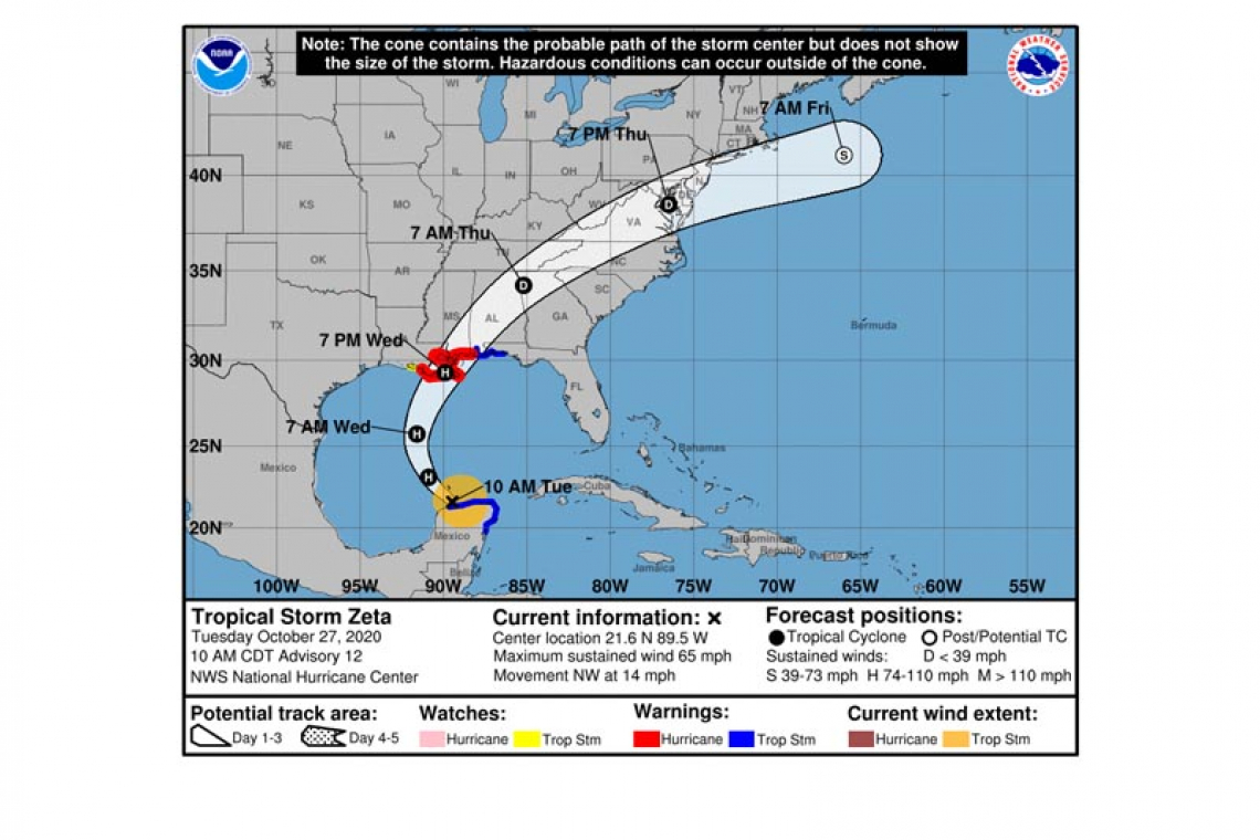 ...ZETA EXPECTED TO BRING HURRICANE CONDITIONS TO PORTIONS OF THE NORTHERN GULF OF MEXICO COAST ON WEDNESDAY...