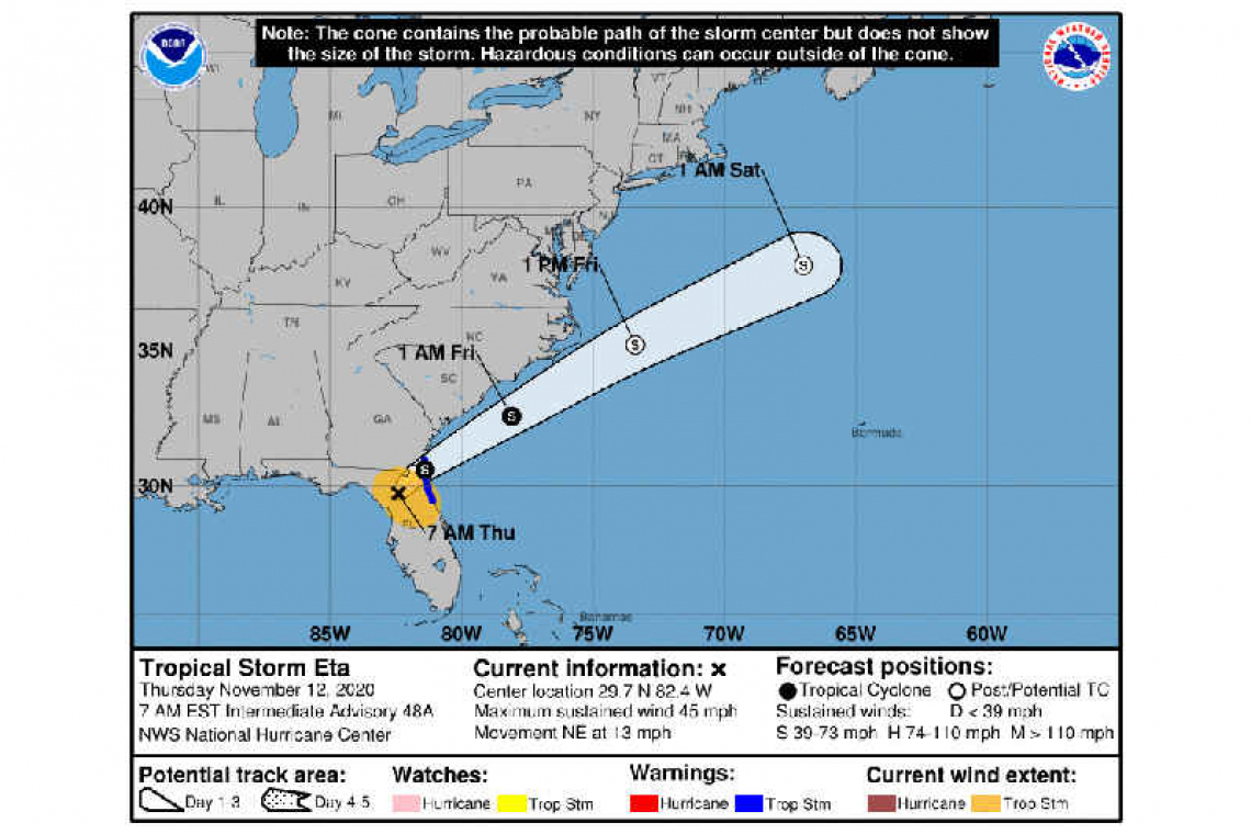 ...CENTER OF ETA MOVING ACROSS NORTH FLORIDA...