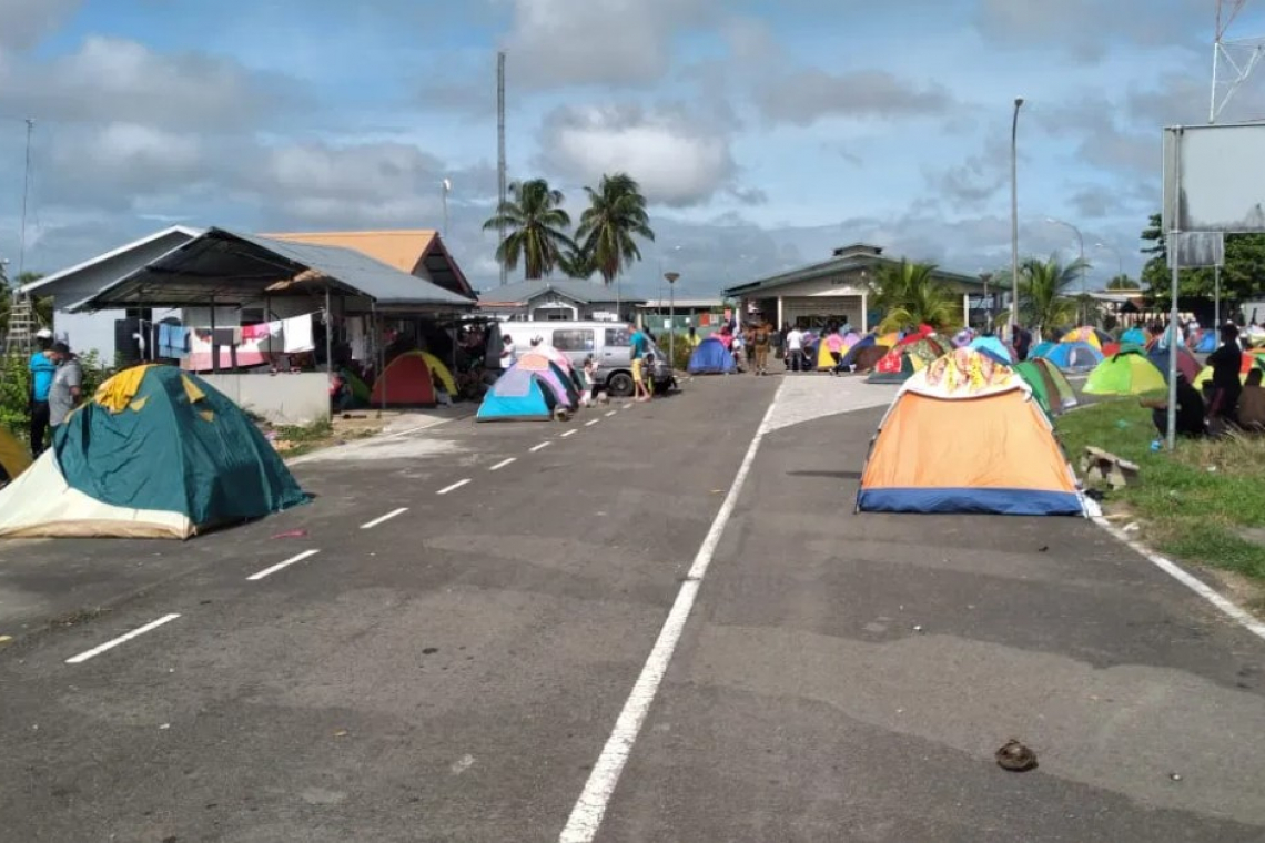 Cuban migrants fleeing Suriname  crisis stranded at Guyana border