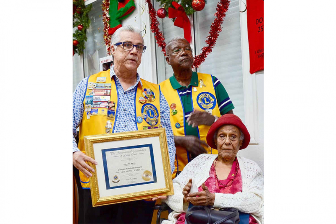 Lions Life Membership Award  for Carmen Harriet Simmons