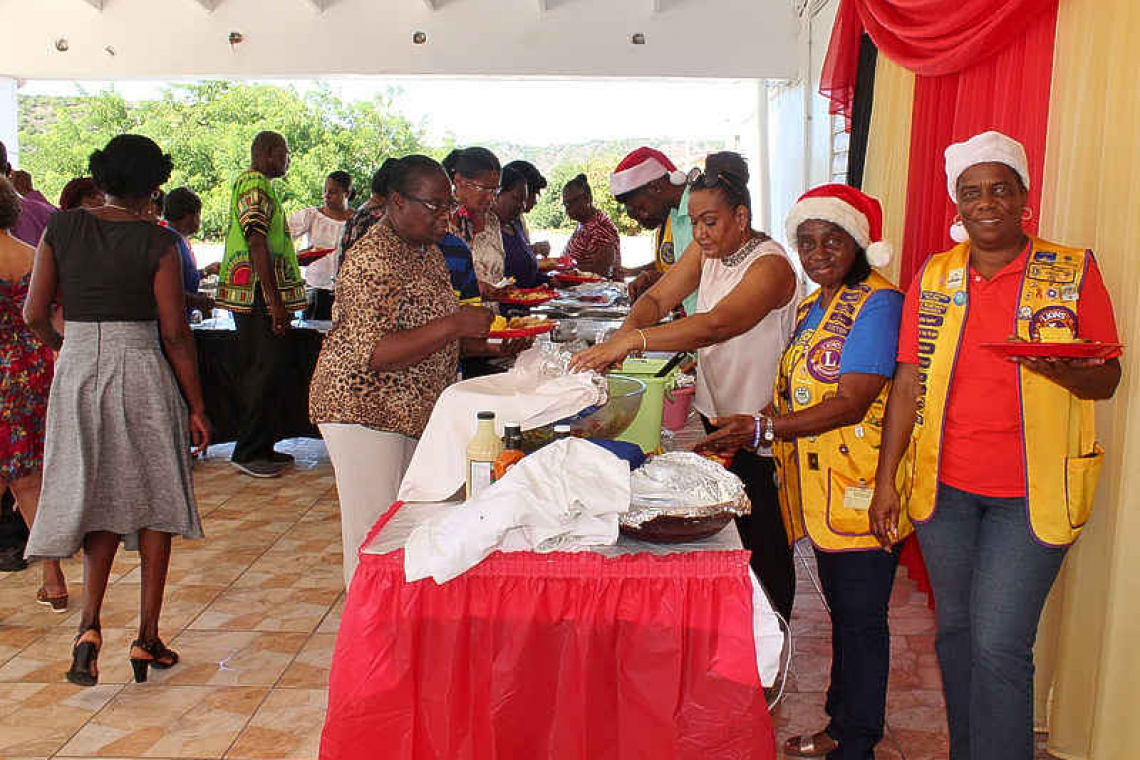 Statia’s Lions Club holds annual  senior citizens Christmas lunch