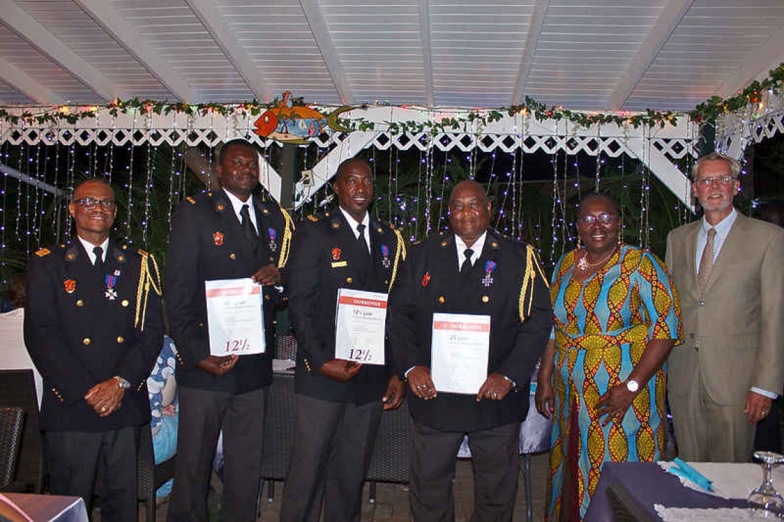 Statia’s Fire Department holds  celebratory end-of-year dinner