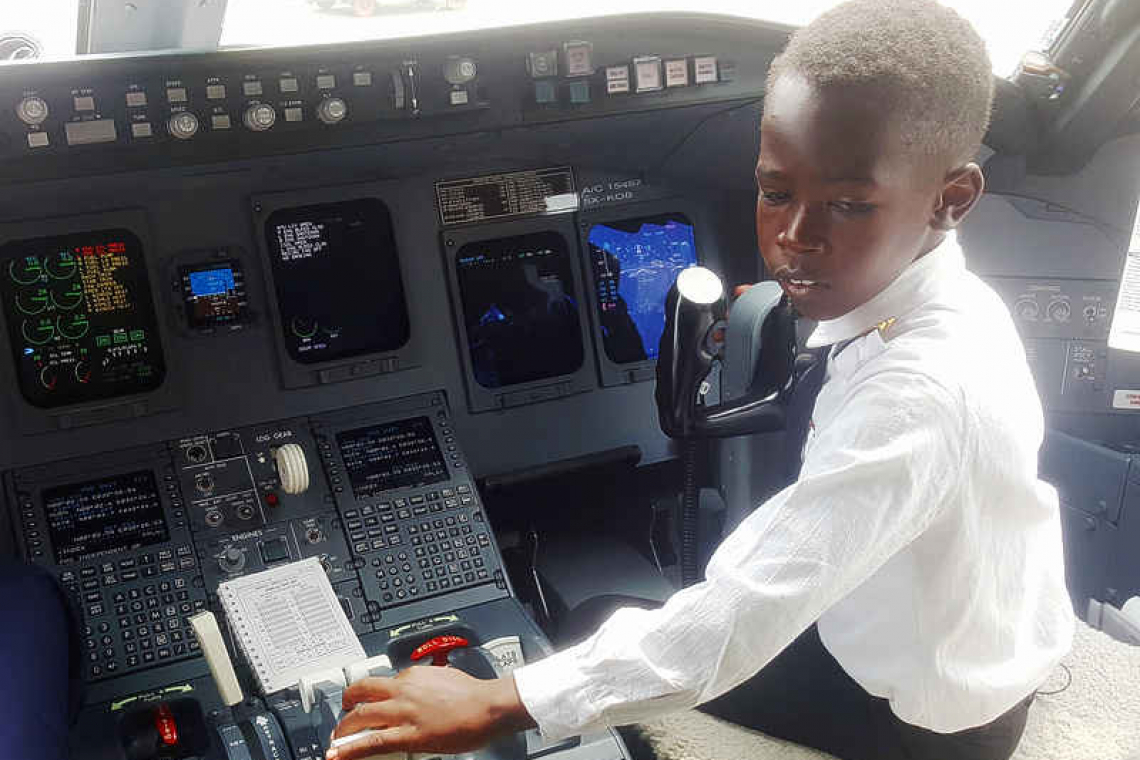 Seven-year-old boy is sensation on Ugandan aviation scene