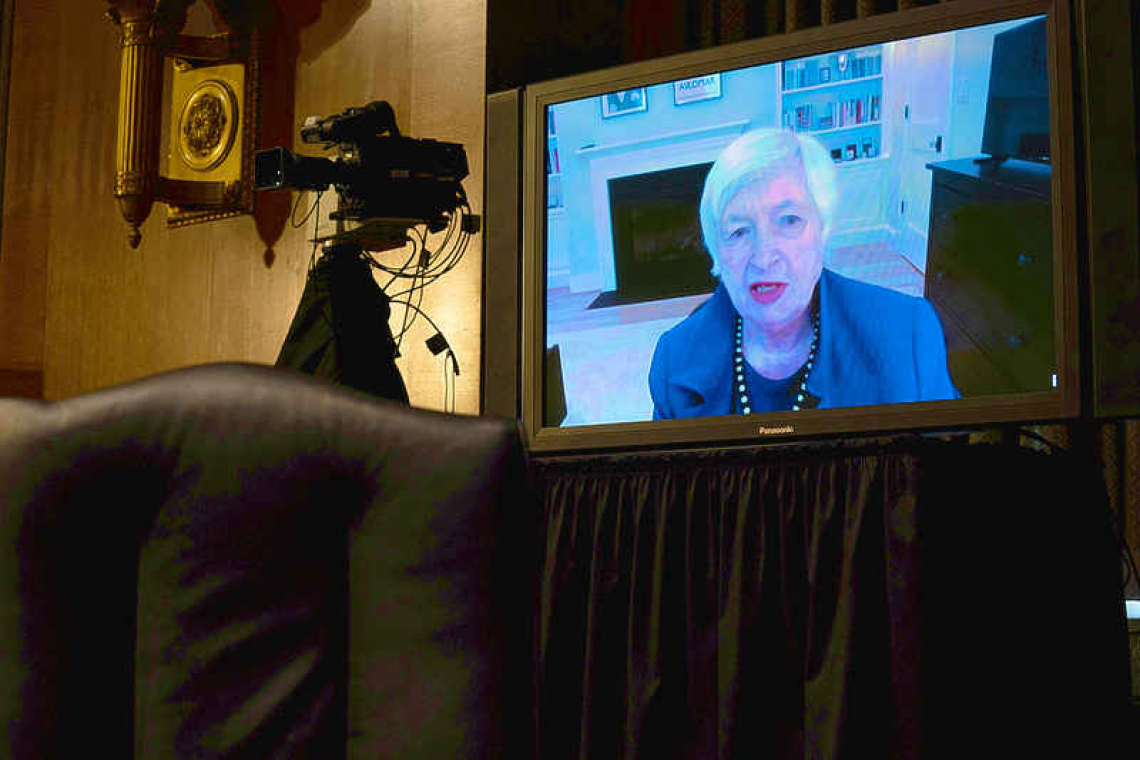 "Act big" now to save economy, worry about debt later, Yellen says in Treasury testimony