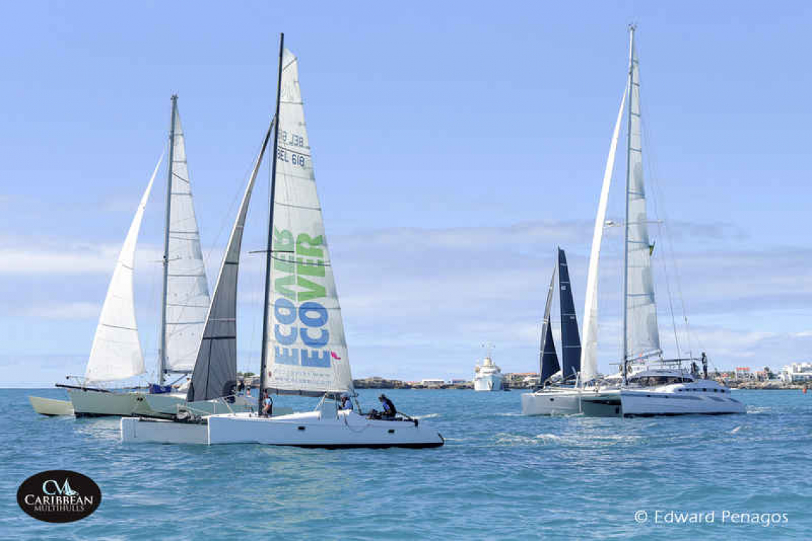 Enola wins Racing Class in day one of annual Caribbean Multihull Challenge