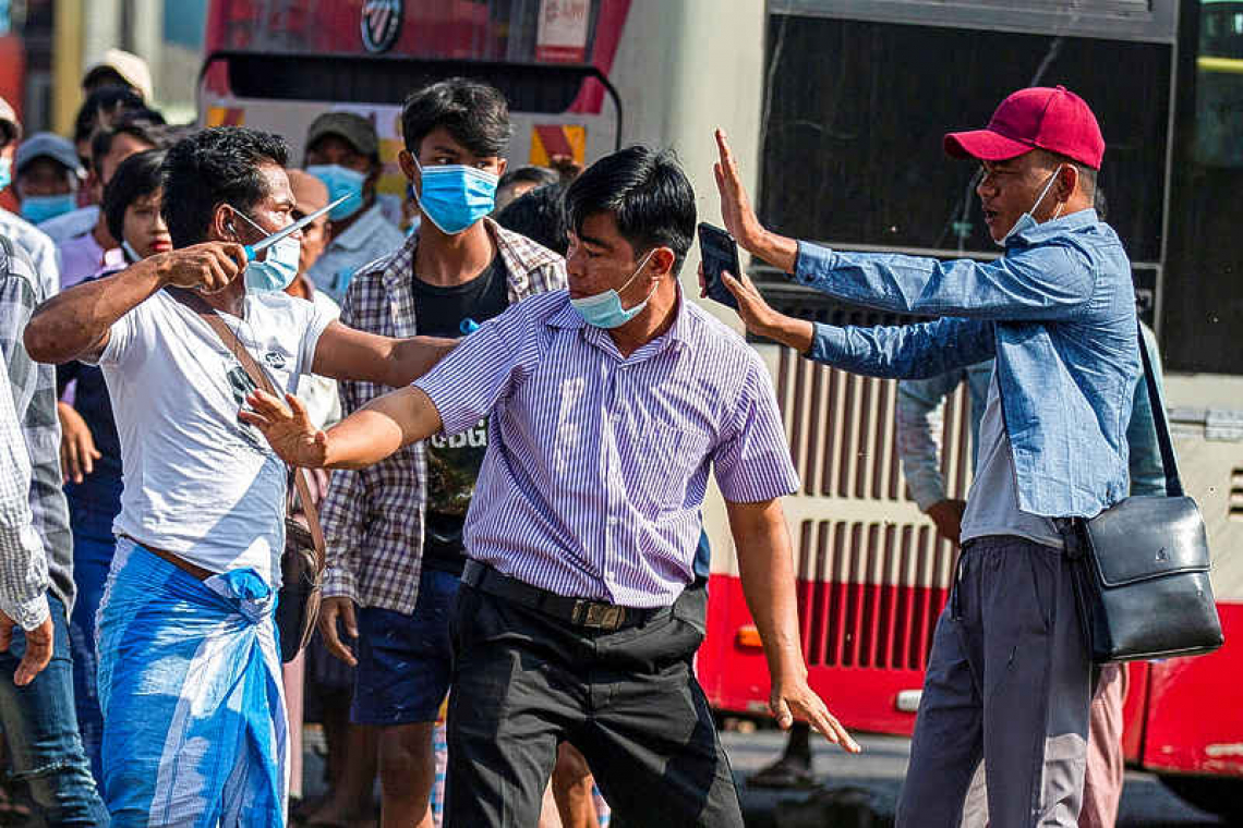 Supporters of Myanmar coup rampage in Yangon