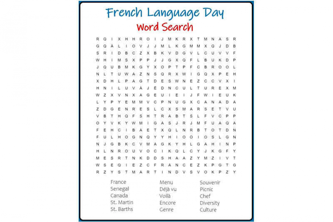 French Language Day word search