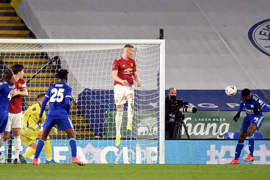    Leicester out-class United 3-1 to reach FA Cup semis