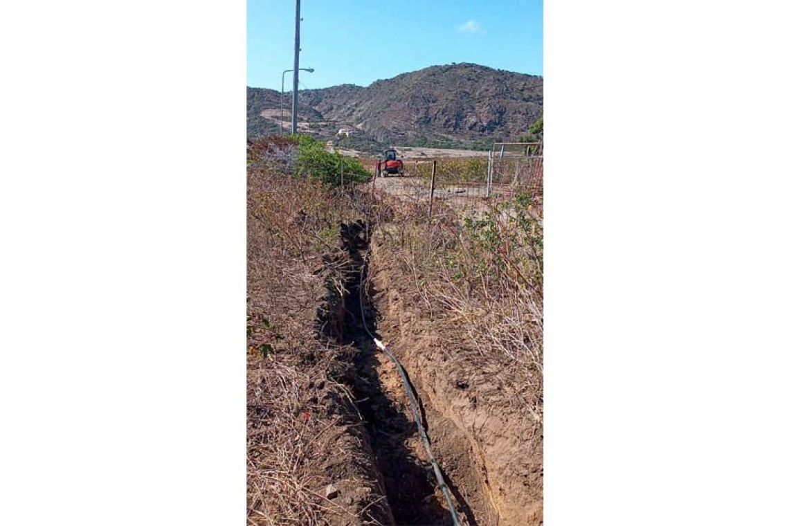 Statia places water lines at Zeelandia  to secure sustainable water for farmers