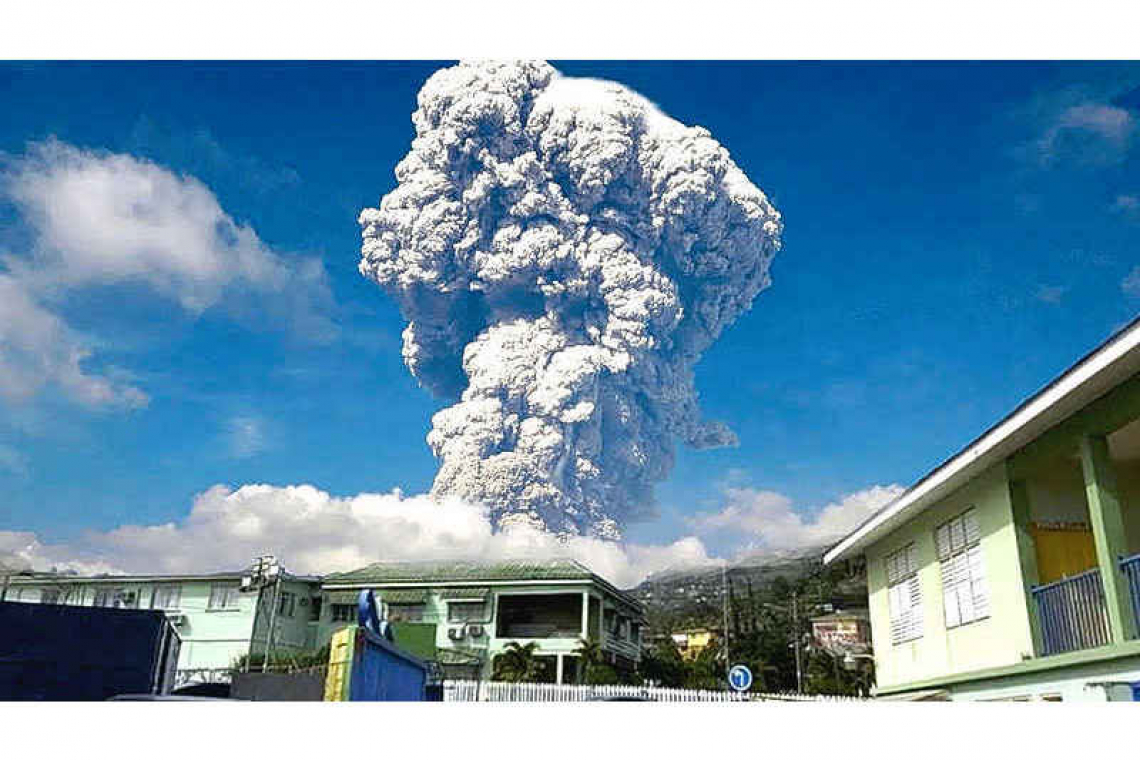 Biggest volcano explosion yet  rocks tiny Caribbean island