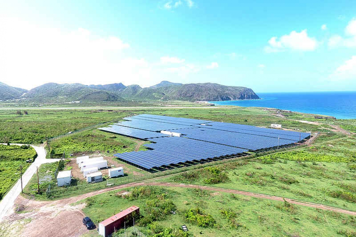 Statia completes connection  Solar Park, retention pond