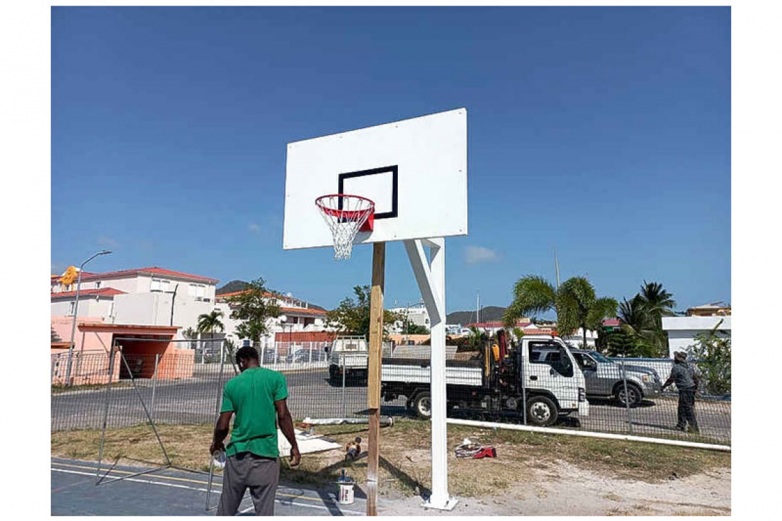 Repair work to district basketball courts start