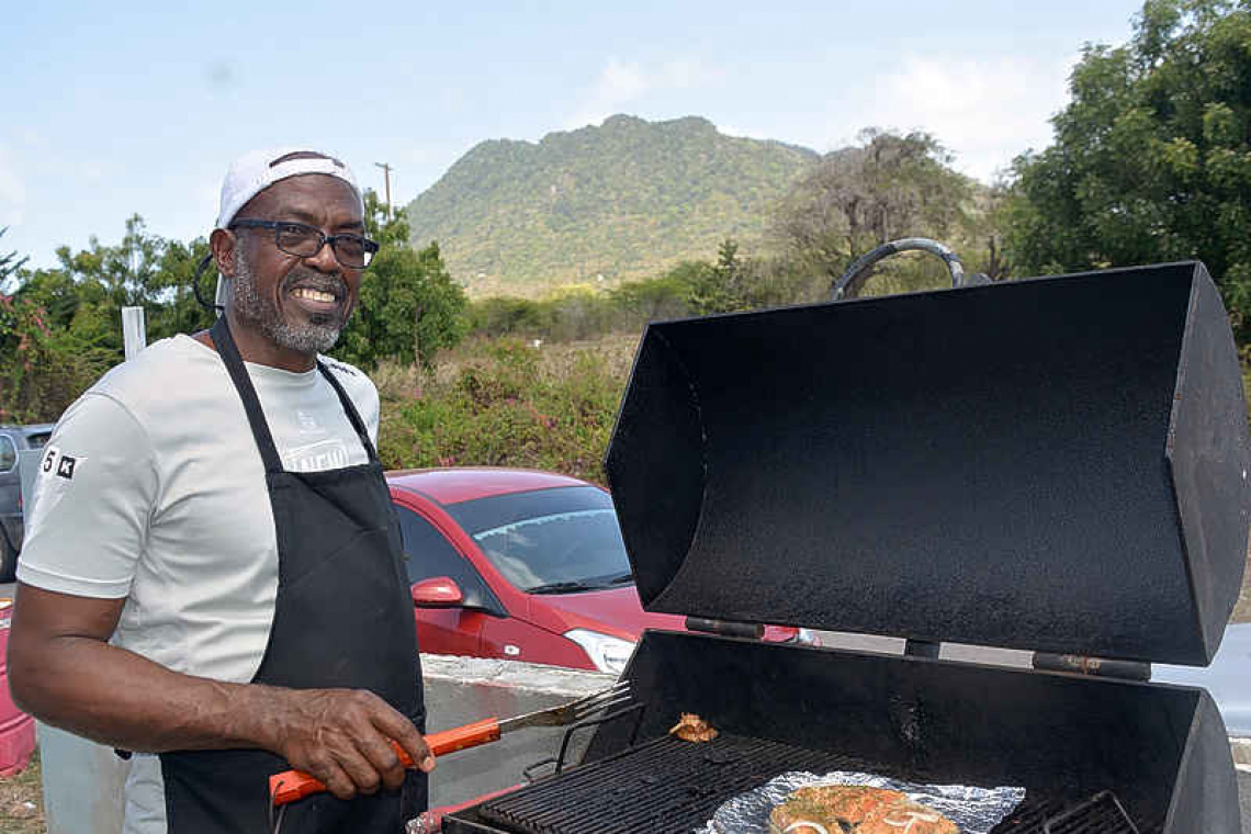 Celestine Hamilton opening  Trini Flavors in St. Eustatius